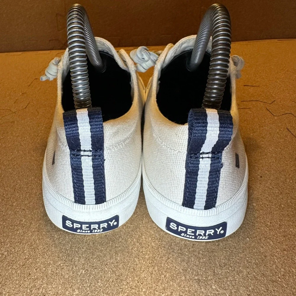 Sperry Top-Sider Crest Vibe Womens 7W White Canvas Sneakers STS99250